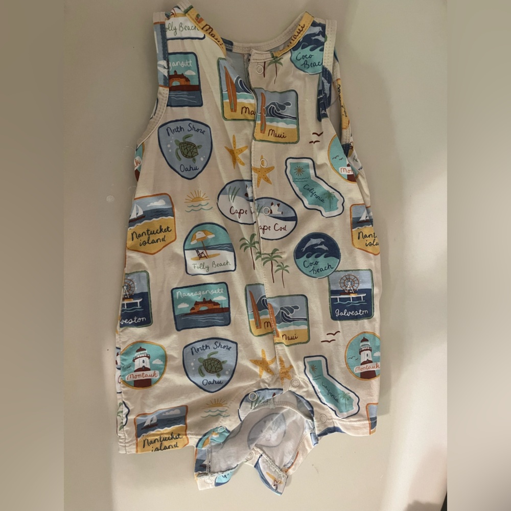 Angel Dear Multicolor Graphic Onesie 3-6mo